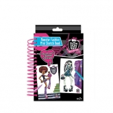 Блокнот Monster High со стикерами, раскрасками и маркерами