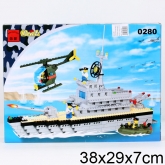 Конструктор Brick 280 Боевой корабль с вертолетом