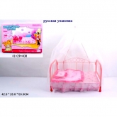 Кровать для куклы с балдахином