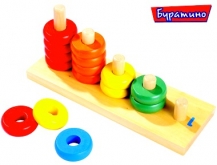 Детские деревянные счеты пирамидка