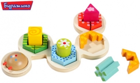 Деревянная пирамидка сортер 