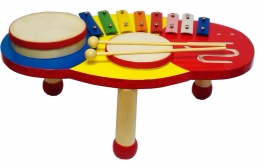 Музыкальный набор ксилофон и барабаны 8306