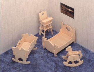 Кукольная мебель детская спальня