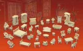 Кукольная мебель гарнитур большой