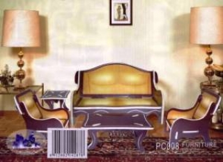 Кукольная мебель гостиная с диваном цветная