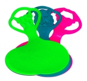 Детские санки-ледянки с символикой и фигурной ручкой