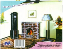 Кукольная мебель гостиная с лампой цветная