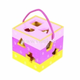 Ящик-сортер Геометрик розовый