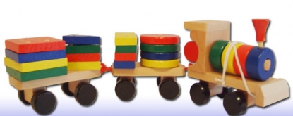 Деревянный поезд-конструктор 6435