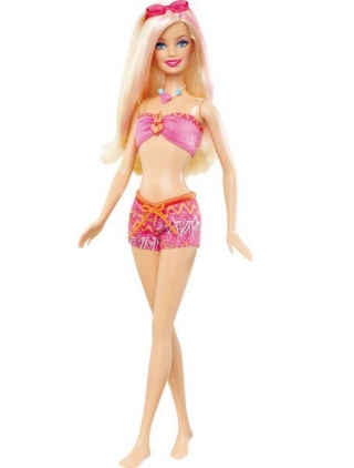 Кукла Барби (Barbie) на пляже - розовый наряд