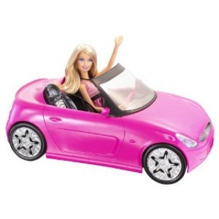 Кукла Барби в гламурном розовом автомобиле