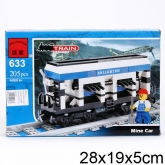 Конструктор Brick 633 Спец. вагонетка с дорожным рабочим 205 дет.