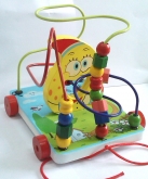 Деревянный лабиринт-каталка Спанч Боб