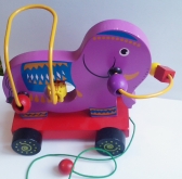 Деревянный лабиринт-Каталка Слоник