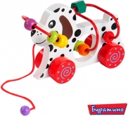 Деревянный лабиринт каталка Собачка Б412