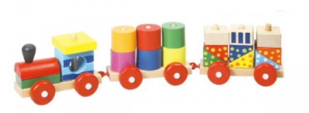 Деревянный поезд-конструктор 6205