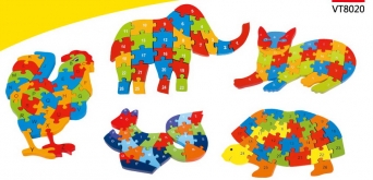 Пазлы 5 животных