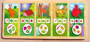 Детская деревянная рамка-вкладыш Кто чем питается