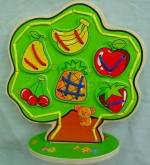 Деревянная шнуровка Дерево с фруктами малое