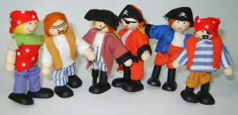Деревянные фигурки Пираты