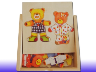Детская деревянная рамка-вкладыш  Два мишки