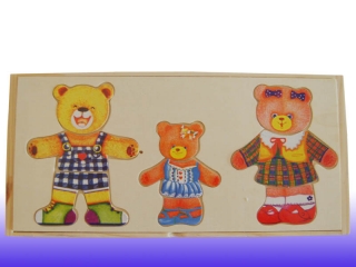 Детская деревянная рамка-вкладыш Три медведя