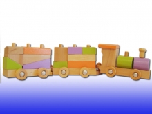 Деревянный поезд-конструктор 6202
