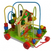 Деревянный лабиринт-каталка Домик