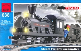 Конструктор Brick 638 Товарный поезд-паровоз