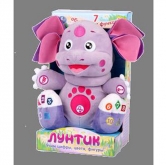 Игрушка обучающая мягкая Умка - Лунтик Учим  цифры, цвета и фигуры