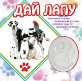 Отпечаток Дай лапу. Подставка со слепком в коробке