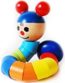 Деревянная игрушка Гусеница малая