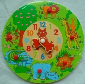 Детские деревянные часы-пазл Джунгли