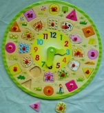 Детские деревянные часы-пазл Ассоциации