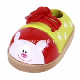 Деревянная шнуровка - веселый ботинок 8560